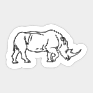 Minimalist Rhino Design Sticker